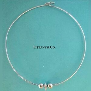 Tiffany & Co Sterling Silver Wire
Choker Necklace 3 Baubles